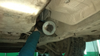 Отключение и удаление катализаторов, установка пламегасителей на Chevrolet Camaro 3.6i 308hp (Фото 7)